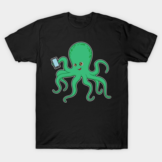 Octopus Mobile T-Shirt by Markus Schnabel